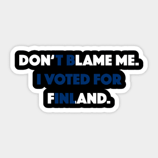 Eurovision 2023  I Voted For Finland Sticker